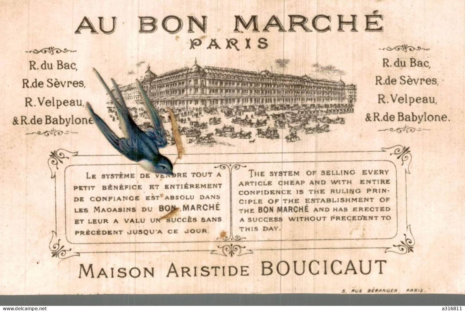 Chromo Au Bon Marche Le Patinage - Au Bon Marché