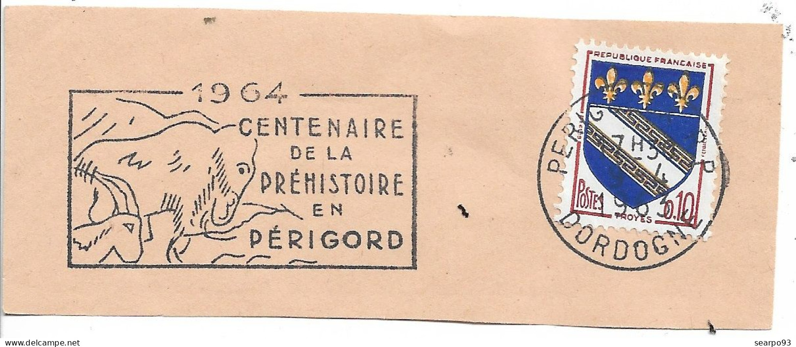 FRANCE. POSTMARK. CENTENARY OF PREHISTORY IN PERIGORD. - 1961-....