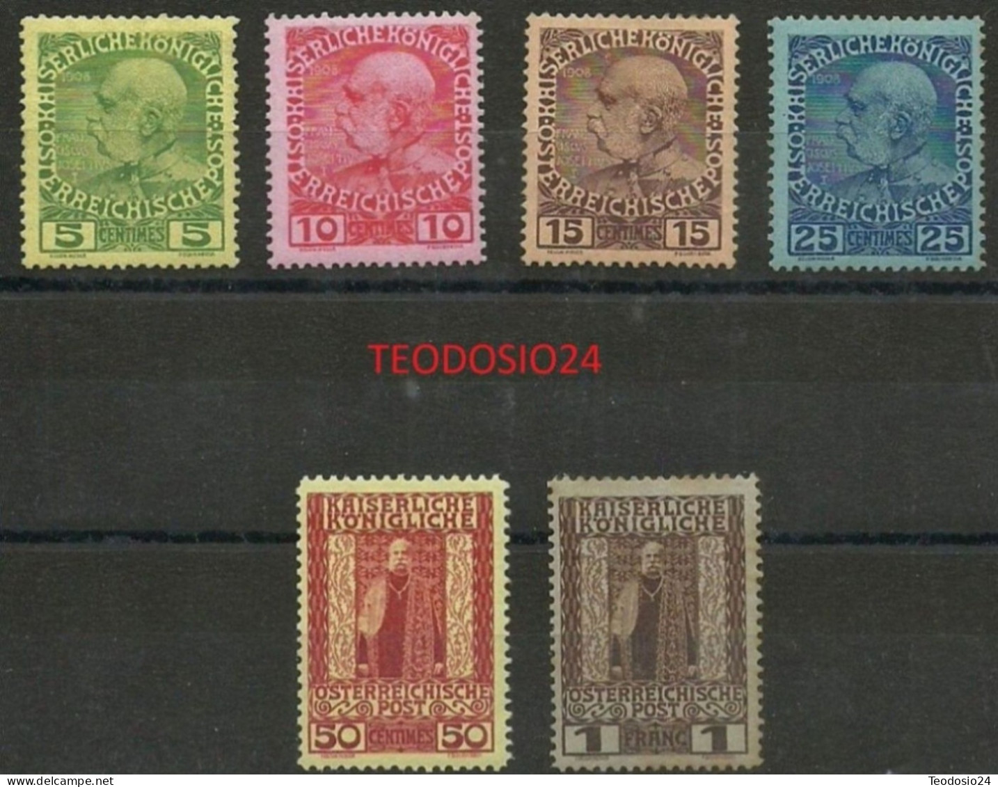 Créte Creta .- AUSTRIA 1908-1914  Oficinas Exteriores   YT 15/20 * MLH - Unused Stamps