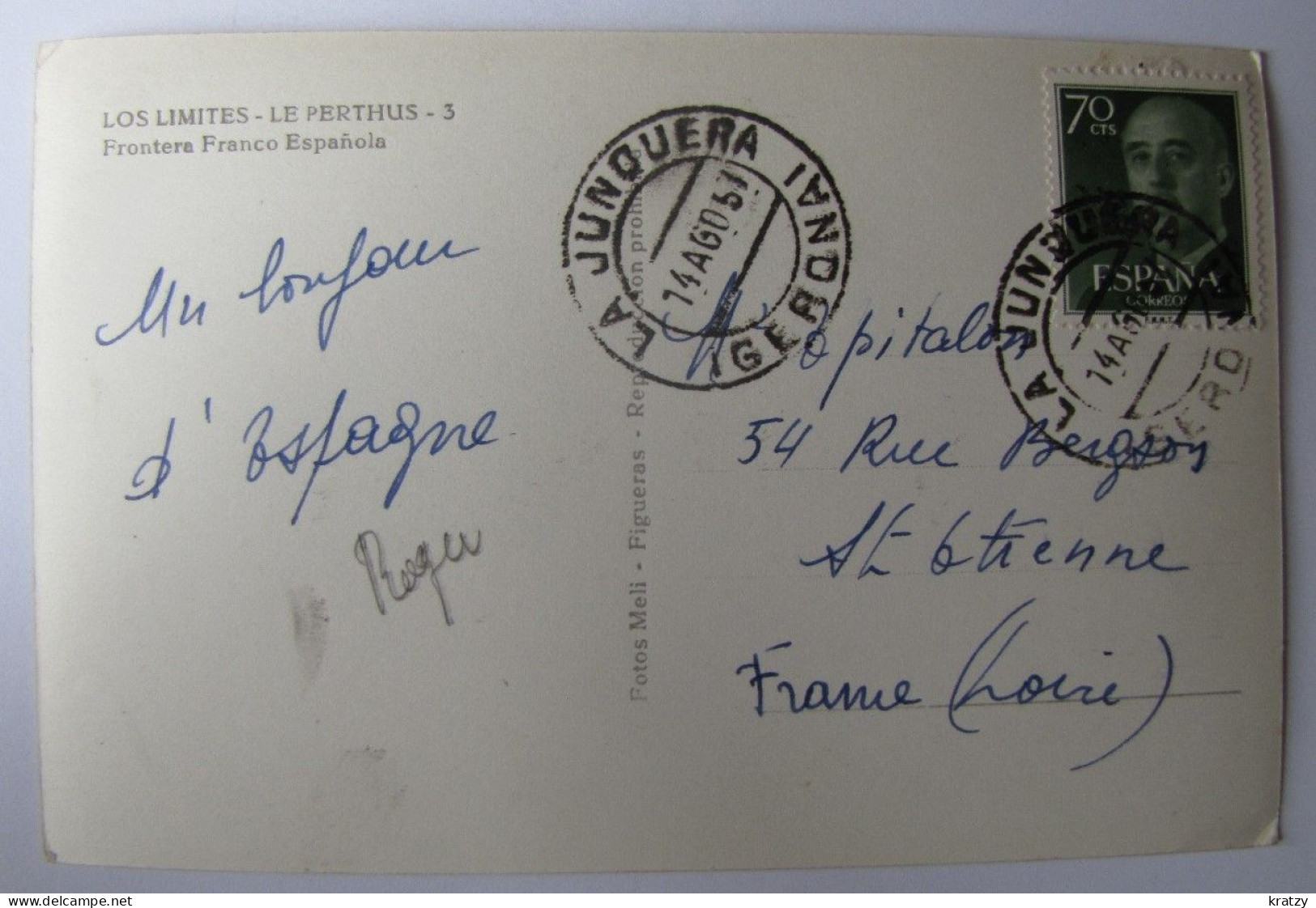 ESPAGNE - CATALUNA - LE PERTHUS - Frontera Franco Espanola - 1957 - Barcelona