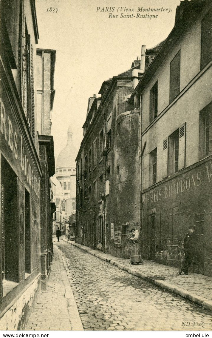 Paris - Vieux Montmartre. Rue Saint Rustique - Paris (18)