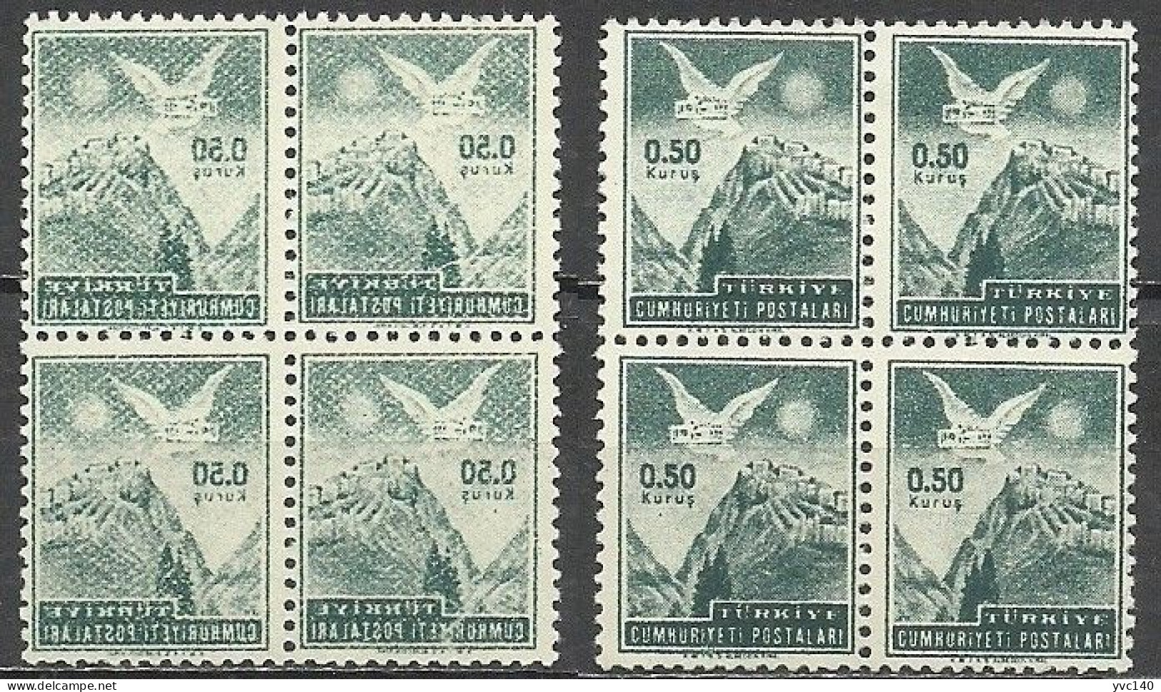 Turkey; 1952 Postage Stamp ERROR "Abklatsch" - Nuevos