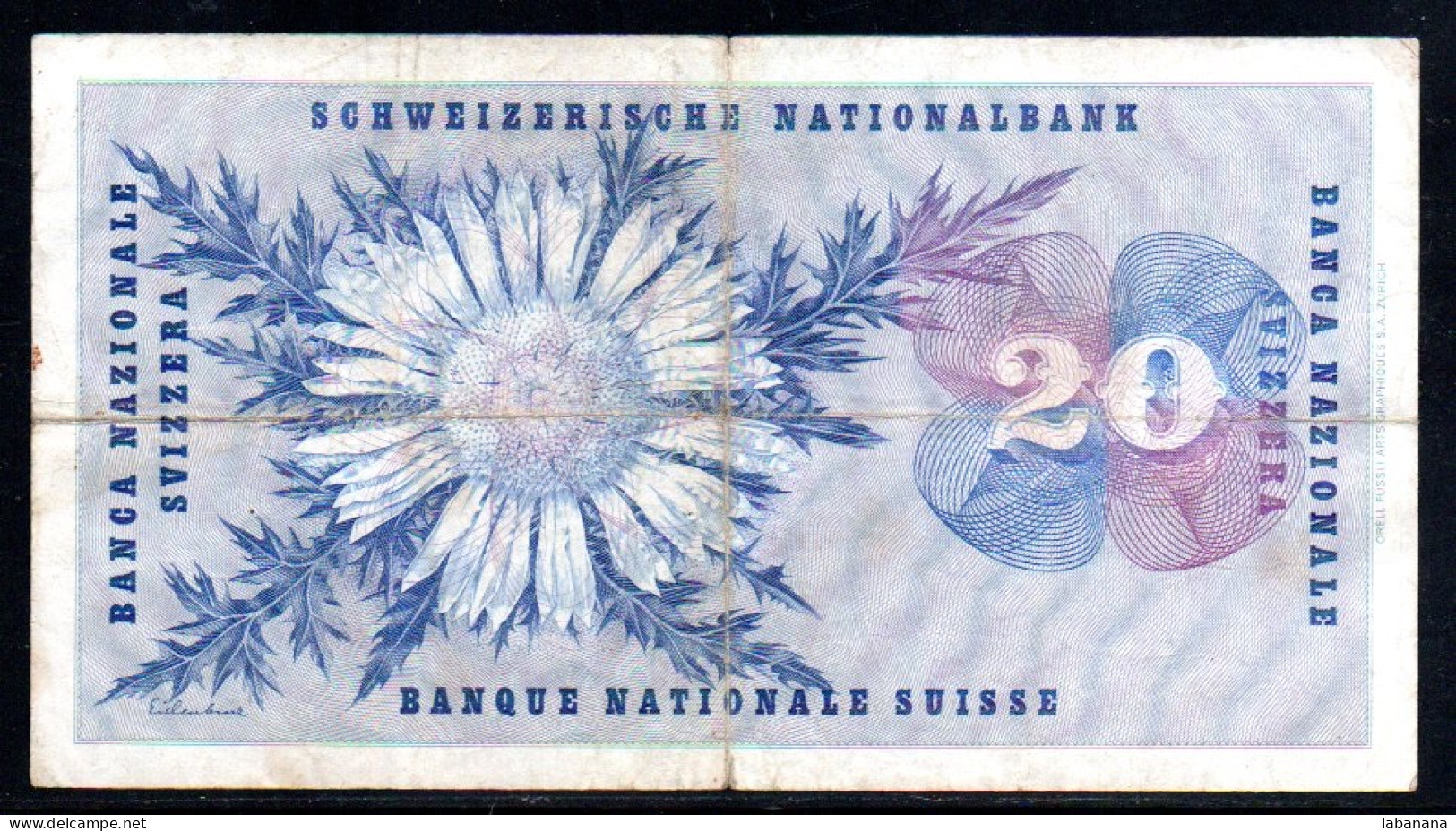 495-Suisse 20fr 1965 Série 47T - Switzerland