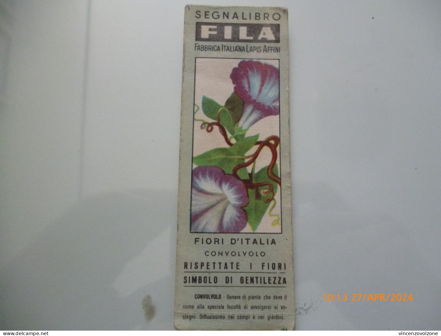 Segnalibro "FILA FIORI D'ITALIA GERANIO DEI PRATI" - Bookmarks