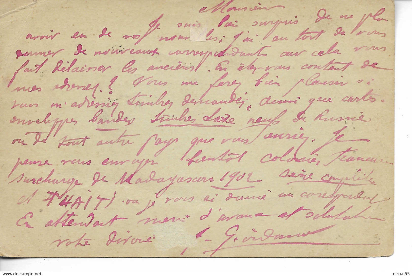 AIX EN PROVENCE Bouches Du Rhône CAD Sur Entier 10c Mouchon Pour La Russie 1903    ....G - Otros & Sin Clasificación