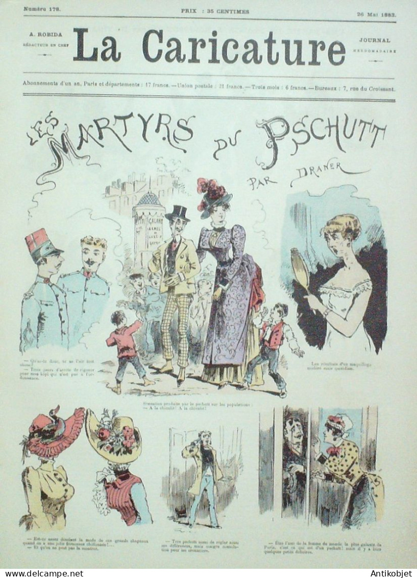 La Caricature 1883 N°178 Martyrs Du Pschutt Draner à Robinson Tinant Sorel Trock - Magazines - Before 1900