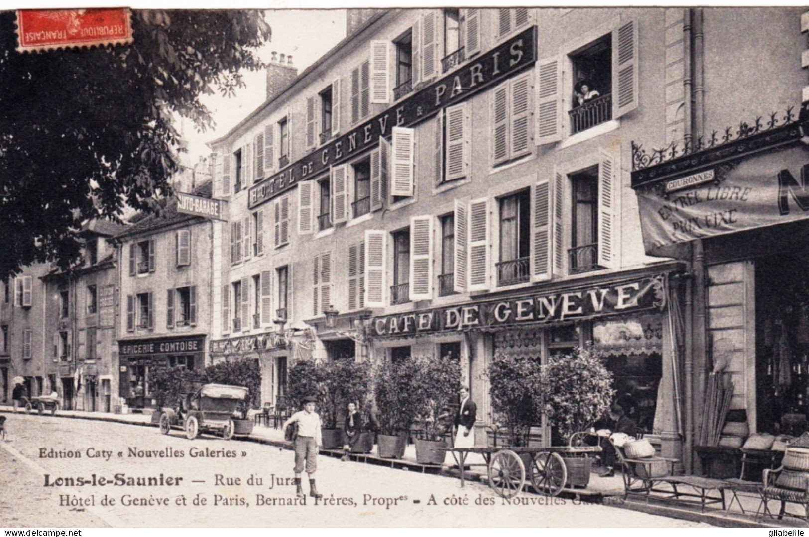 39 - Jura -  LONS Le SAUNIER - Rue Du Jura - Hotel De Geneve Et Paris - Lons Le Saunier