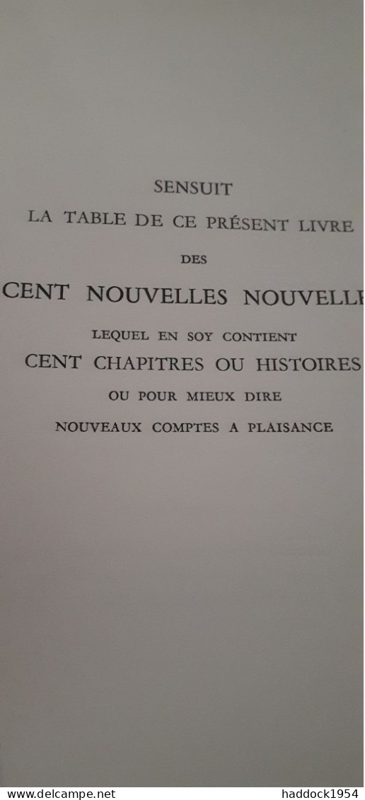 Les Cent Nouvelles Nouvelles PIERRE LELONG Roissard 1962 - Andere & Zonder Classificatie