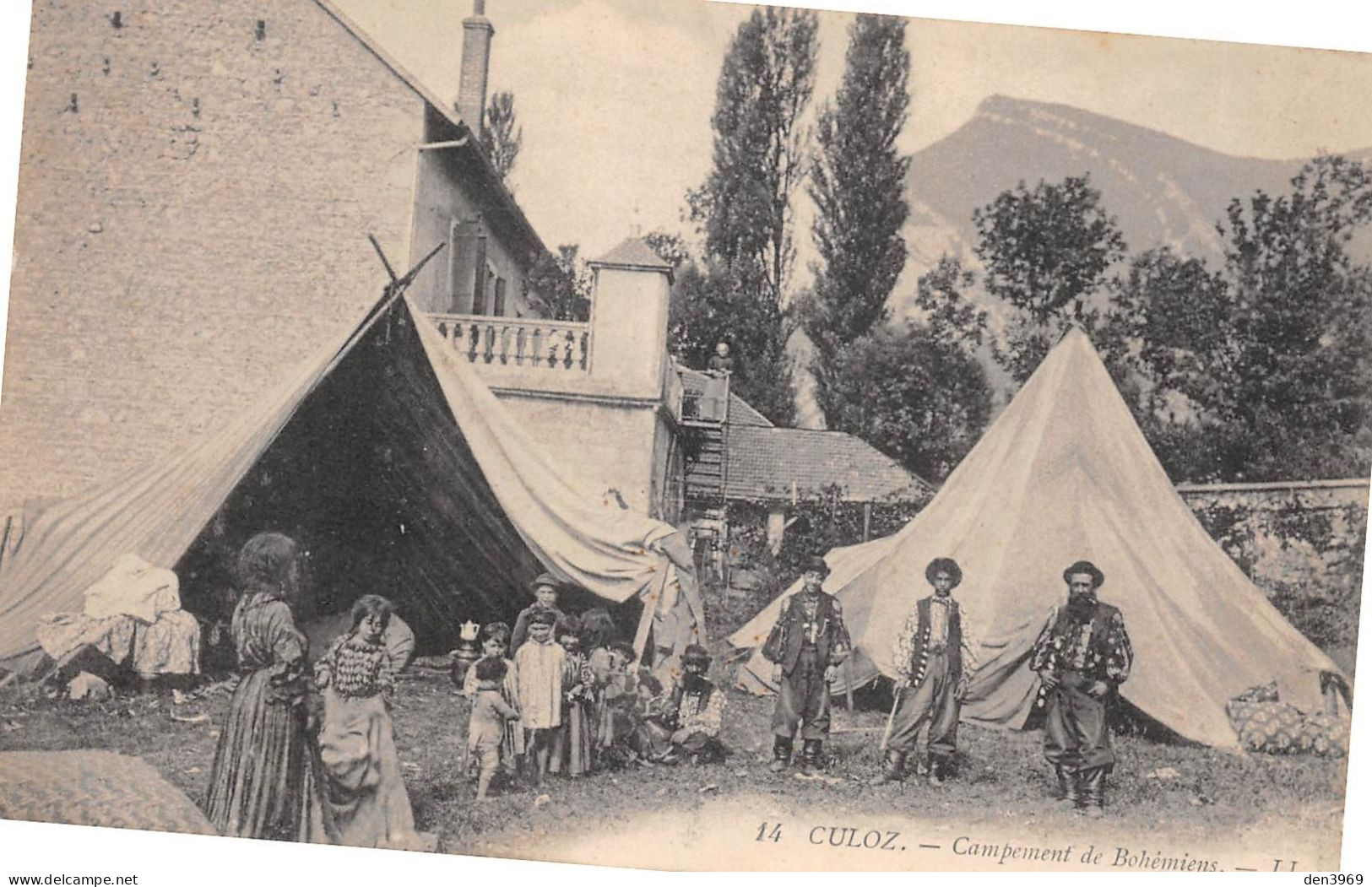 CULOZ (Ain) - Campement De Bohémiens - Gens Du Voyage, Tsiganes - Ecrit 1915 (2 Scans) - Non Classificati