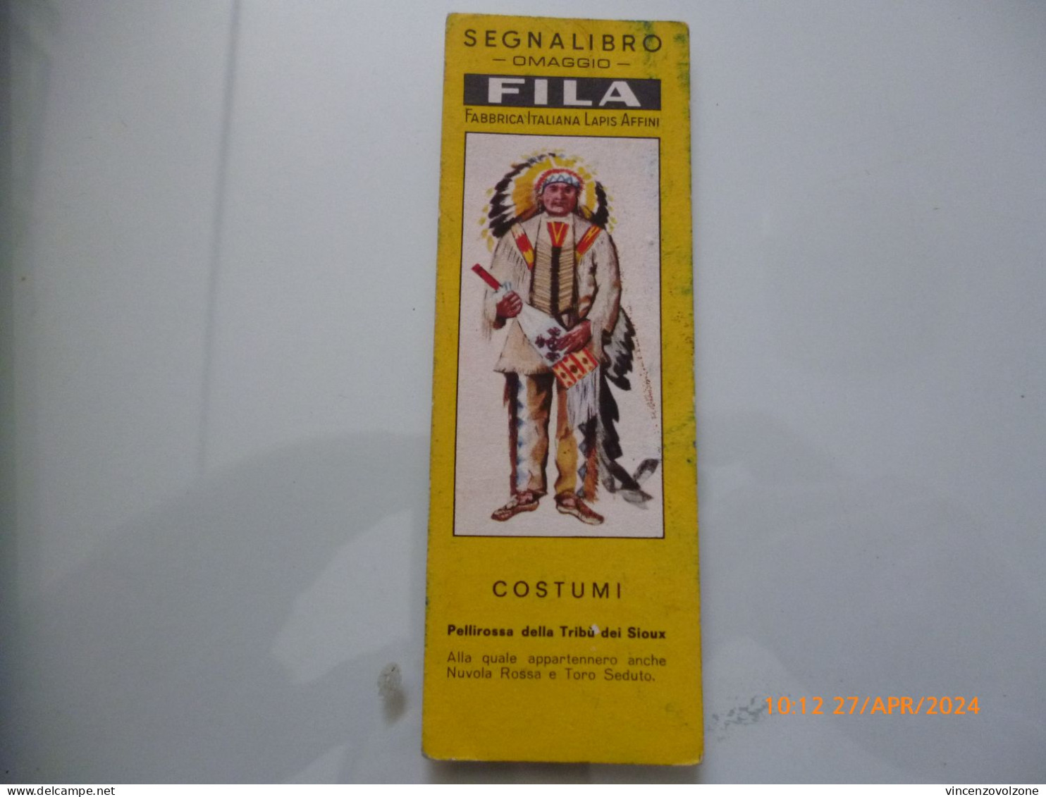 Segnalibro "FILA COSTUMI Pellerossa Della Tribù Dei Sioux" - Bookmarks