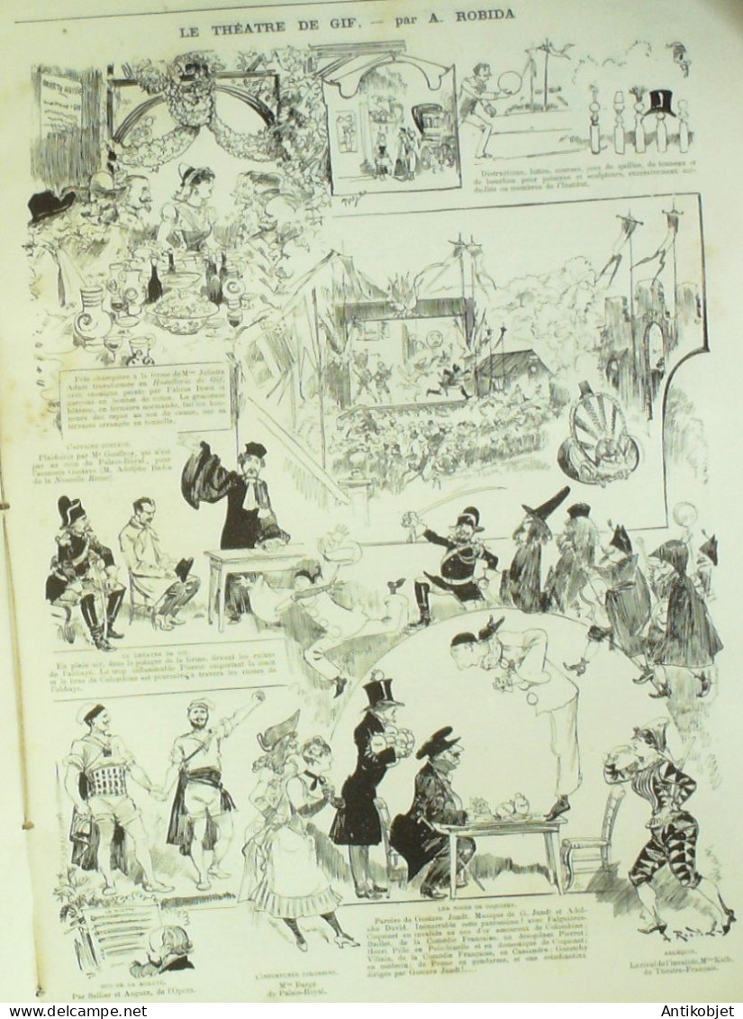 La Caricature 1883 N°180 Le Crampec Au Salon Croquis Militaires Draner Théâtre De Gif Robida - Zeitschriften - Vor 1900