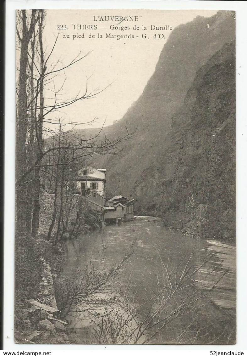 Gorges De La Duroleau Piedde La Margeride   Rare    1910     N° 222 - Thiers