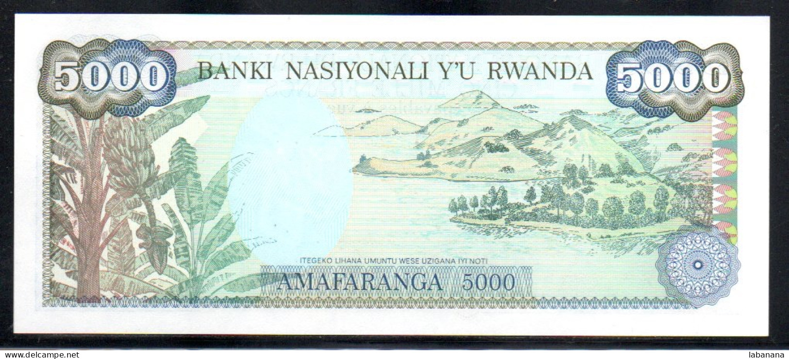 659-Rwanda 5000fr 1988 F246 Neuf/unc - Ruanda