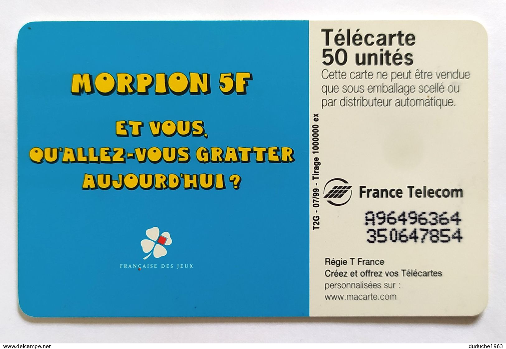 Télécarte France - Française Des Jeux - Morpion - Non Classés