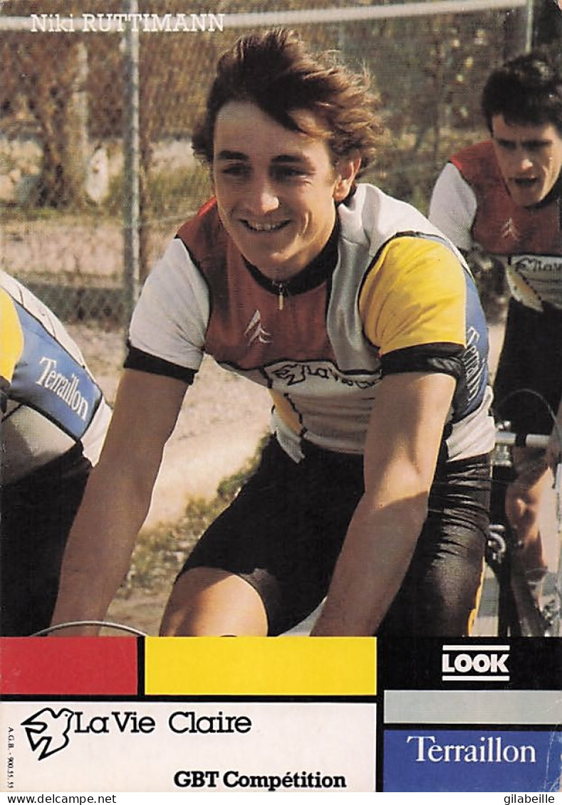 Vélo Coureur Cycliste Suisse Niki Ruttimann  - Team La Vie Claire - Cycling - Cyclisme - Ciclismo - Wielrennen - Cyclisme