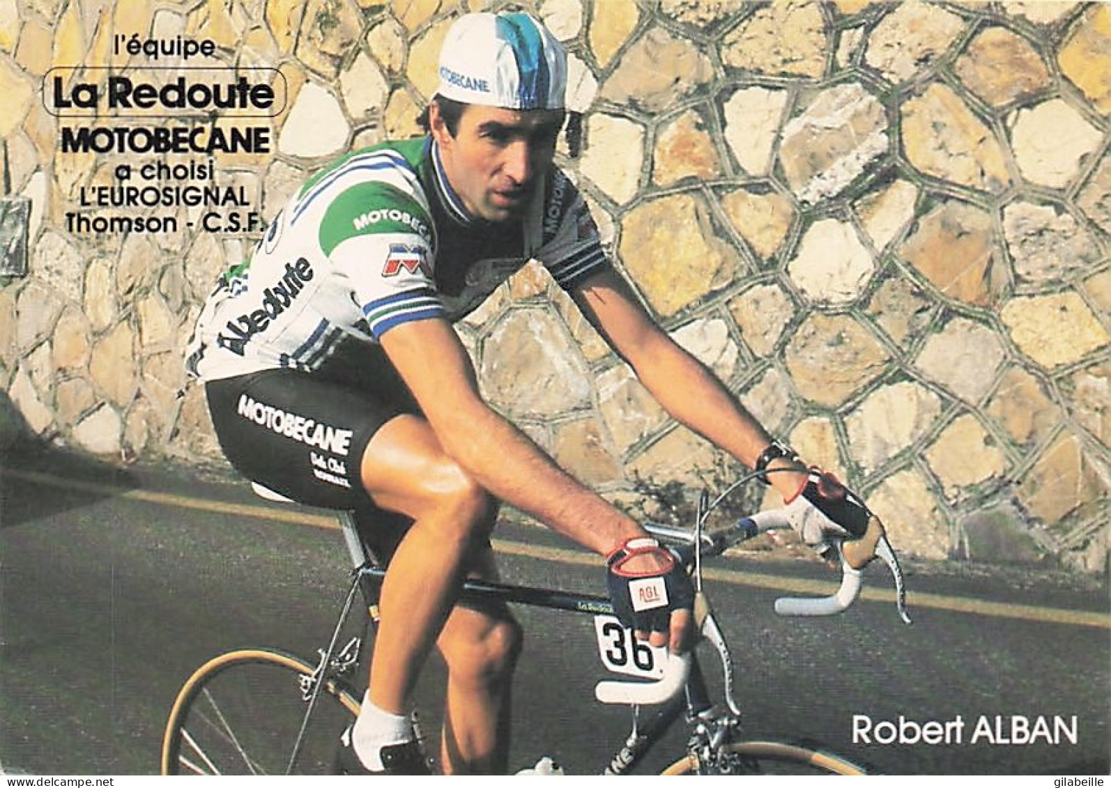 Vélo Coureur Cycliste Francais Robert Alban - Team La Redoute - Cycling - Cyclisme - Ciclismo - Wielrennen  - Ciclismo