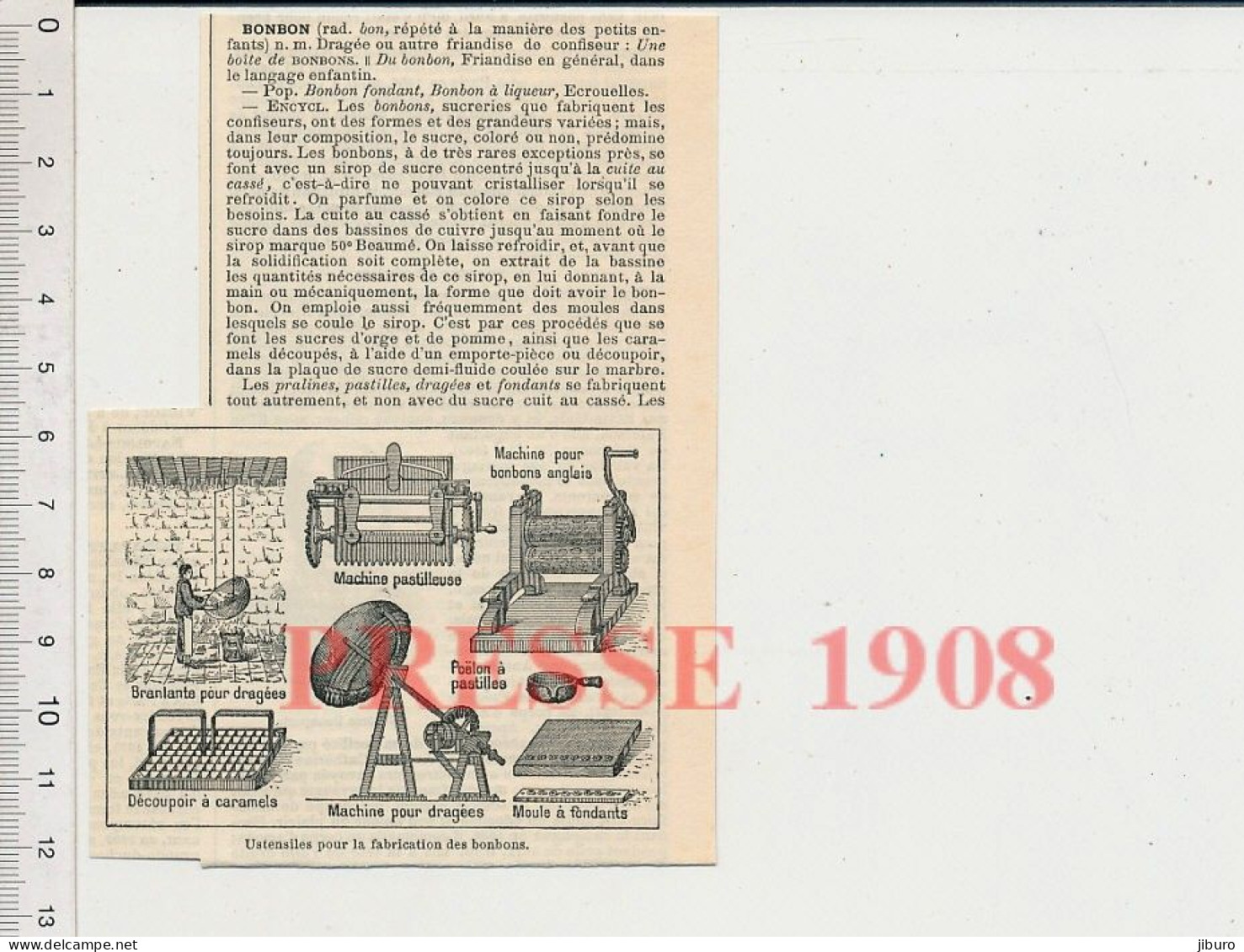 3 Vues Doc 1908 Fabrication Bonbons Sucrerie Dragées Confiserie + Jérôme Bonaparte Mort à Villegenis Histoire Portrait - Ohne Zuordnung