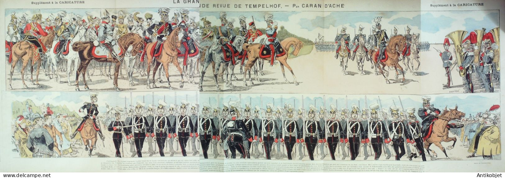 La Caricature 1883 N°181 Armée Allemande Caran D'Ache - Magazines - Before 1900