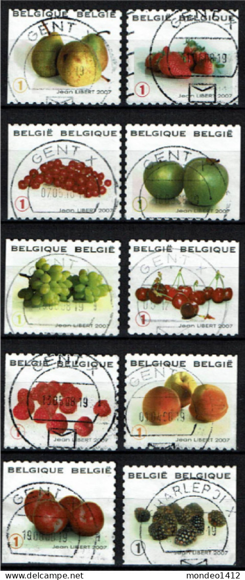 België OBP 3685/3694 - Zegels Uit Boekje B78 - Fruit, Fruits - Gebruikt