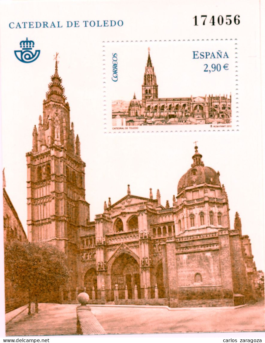 ESPAÑA 2012—Hoja Bloque CATEDRAL DE TOLEDO ** 4723, F4401, BL221 - Unused Stamps