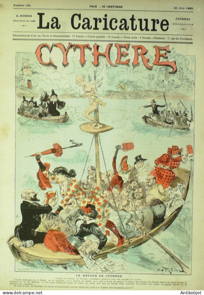 La Caricature 1883 N°182 Cythère Robida Bock Idéal Trock - Revues Anciennes - Avant 1900