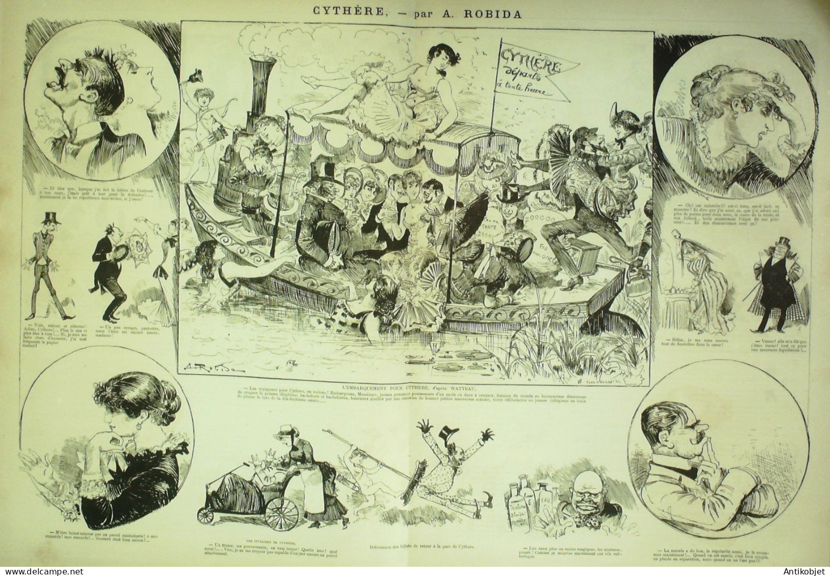 La Caricature 1883 N°182 Cythère Robida Bock Idéal Trock - Tijdschriften - Voor 1900