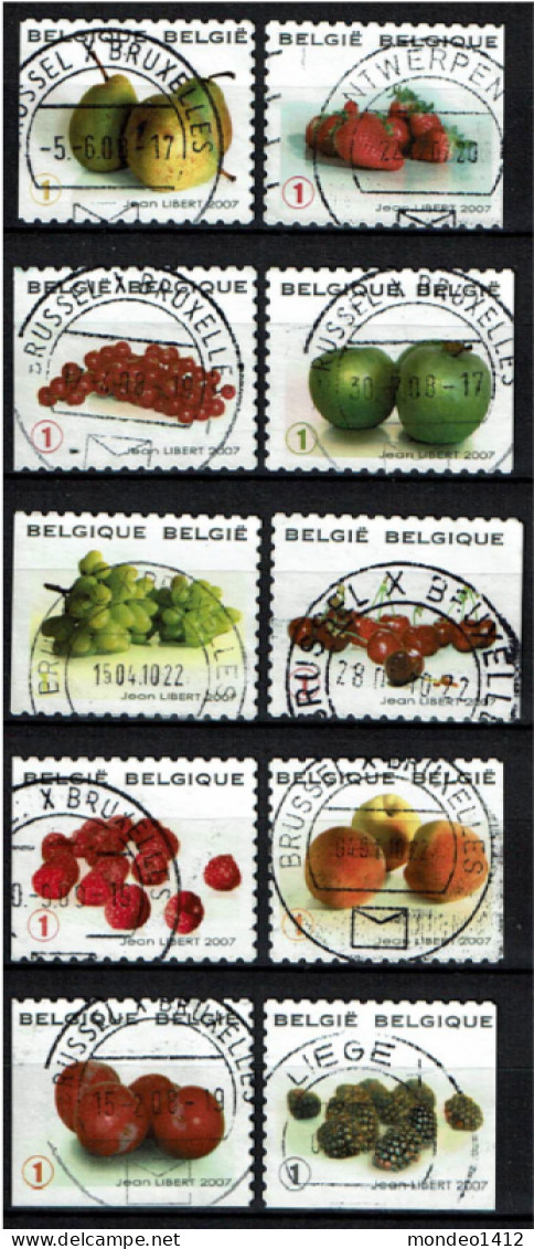 België OBP 3685/3694 - Zegels Uit Boekje B78 - Fruit, Fruits - Gebraucht