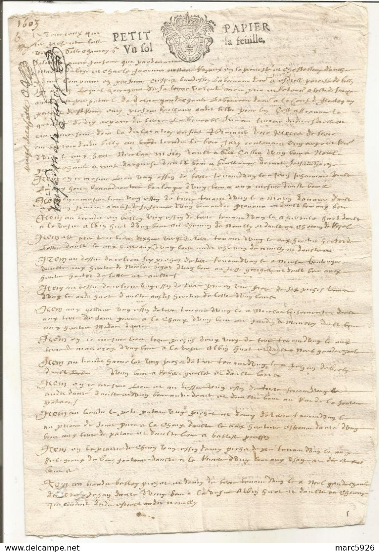N°1981 ANCIENNE LETTRE A DECHIFFRER DATE 1678 - Historische Documenten