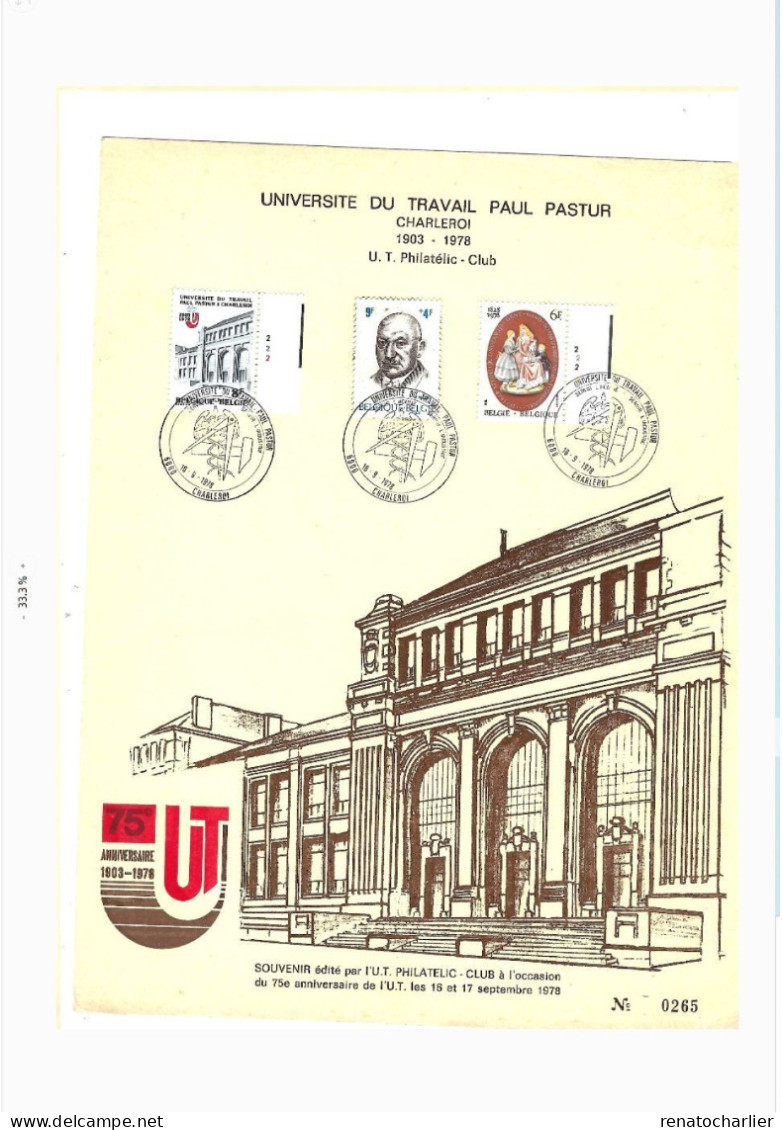 Université Paul Pastur.Format: 21 X 27 Cm. - Brieven En Documenten