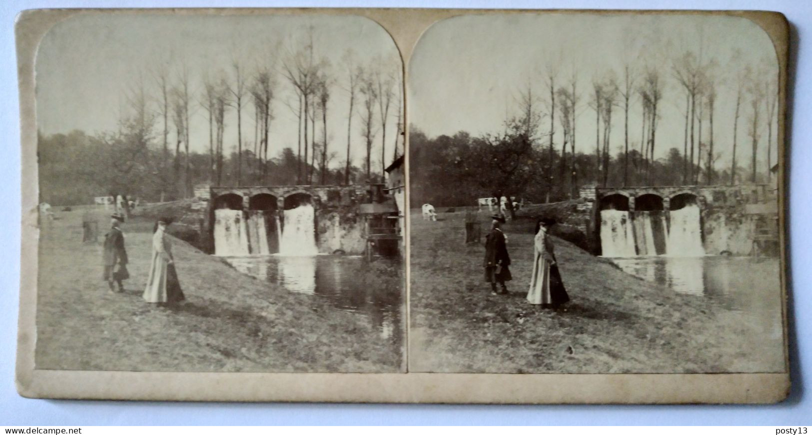 Belgique - Cascade Du Moulin à Eau De Saint-Denis Près De Mons - Photo Stéréo 1907  Photographe Anonyme - TBE - Stereoscoop