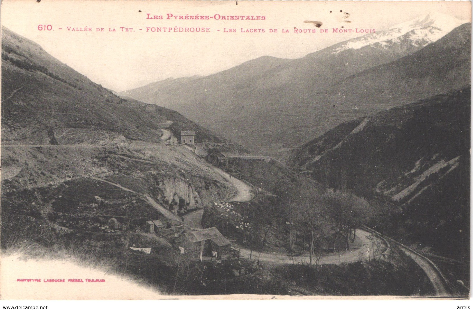 FR66 FONTPEDROUSE - Labouche 610 - Les Lacets De La Route De Mont Louis - Gare Voie De Chemin De Fer Train Jaune - Belle - Autres & Non Classés