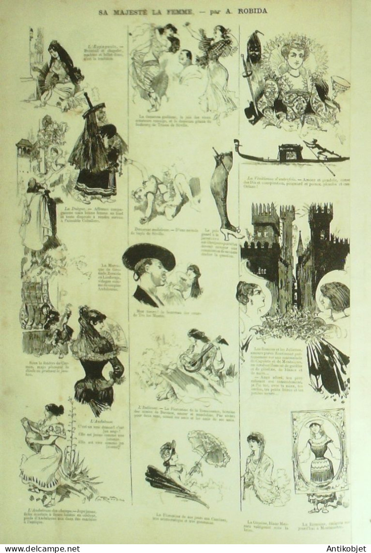 La Caricature 1883 N°184 Sa Majesté La Femme Robisa Barret - Tijdschriften - Voor 1900