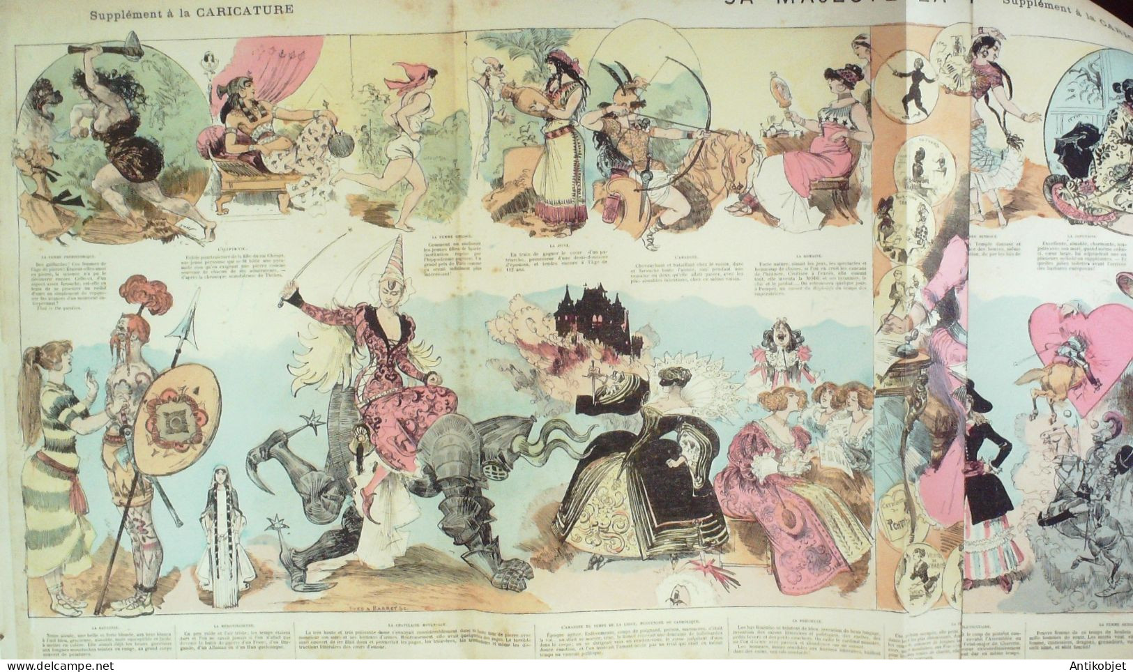 La Caricature 1883 N°184 Sa Majesté La Femme Robisa Barret - Tijdschriften - Voor 1900