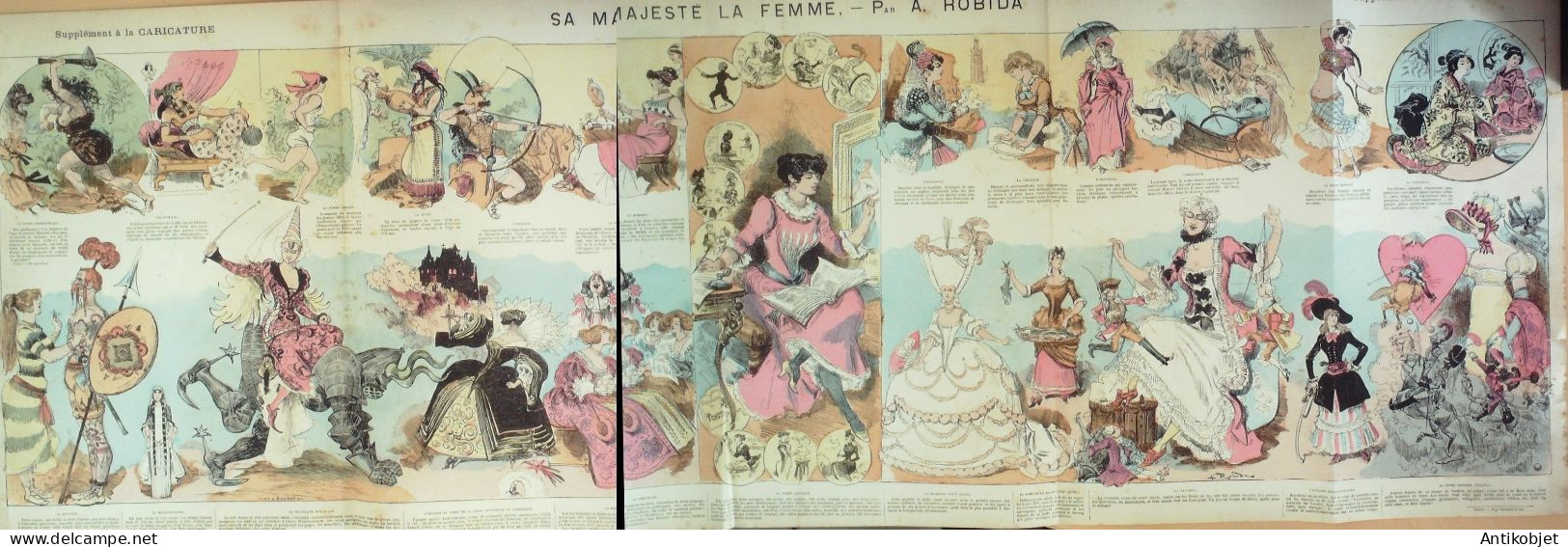 La Caricature 1883 N°184 Sa Majesté La Femme Robisa Barret - Tijdschriften - Voor 1900