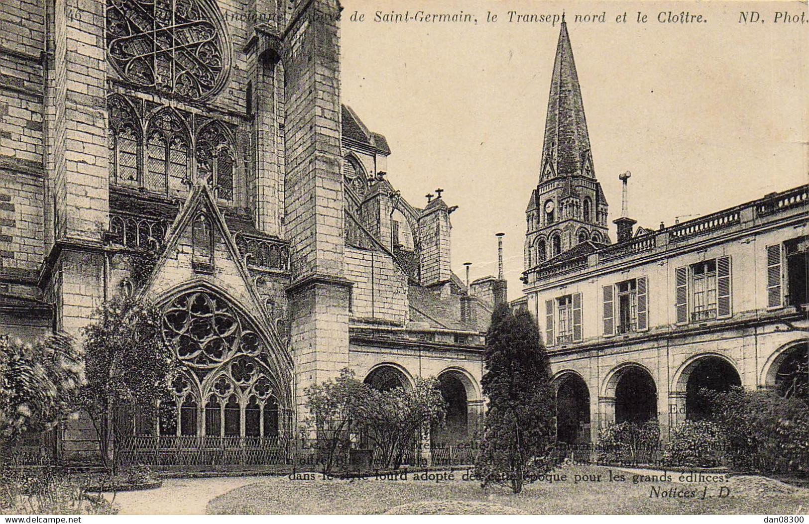 89 AUXERRE ANCIENNE ABBAYE DE SAINT GERMAIN LE TRANSEPT NORD ET LE CLOITRE - Auxerre