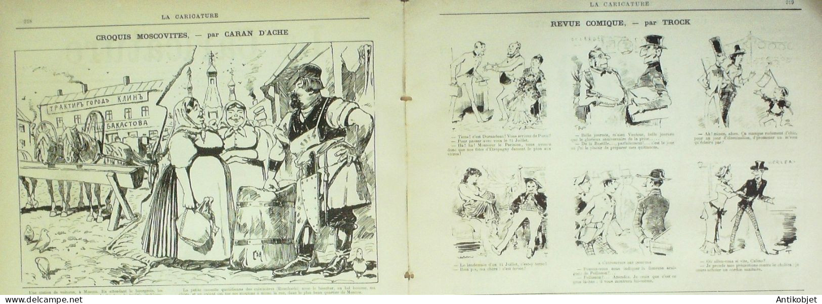 La Caricature 1883 N°185 Mariage Breton Loys Moscovites Caran D'Ache Trock - Tijdschriften - Voor 1900