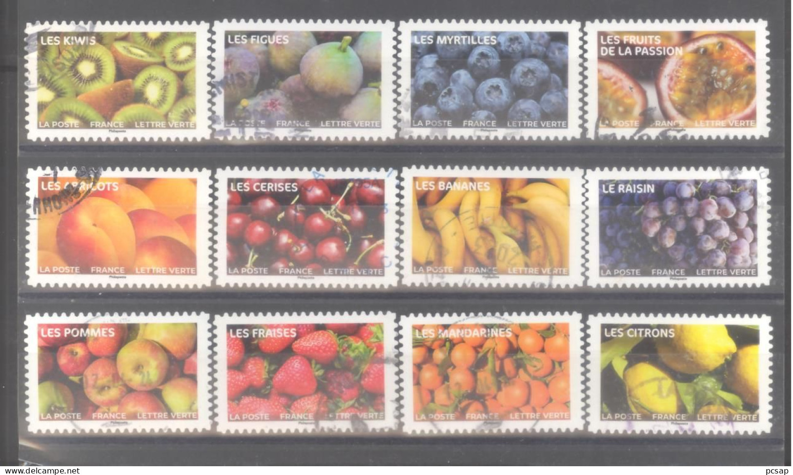 France Autoadhésifs Oblitérés N°2288/2299 (Série Complète : Fruits à Savourer) (cachet Rond) - Gebraucht