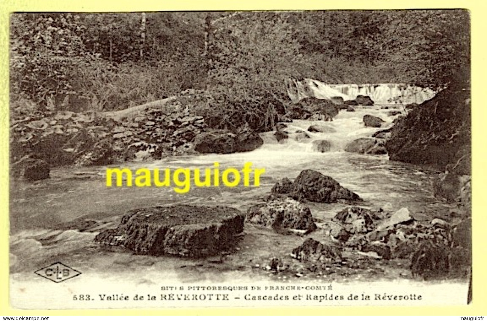 25 DOUBS / VALLÉE DE LA REVEROTTE / CASCADE ET RAPIDES DE LA REVEROTTE / IMPRESSION SEPIA - Autres & Non Classés