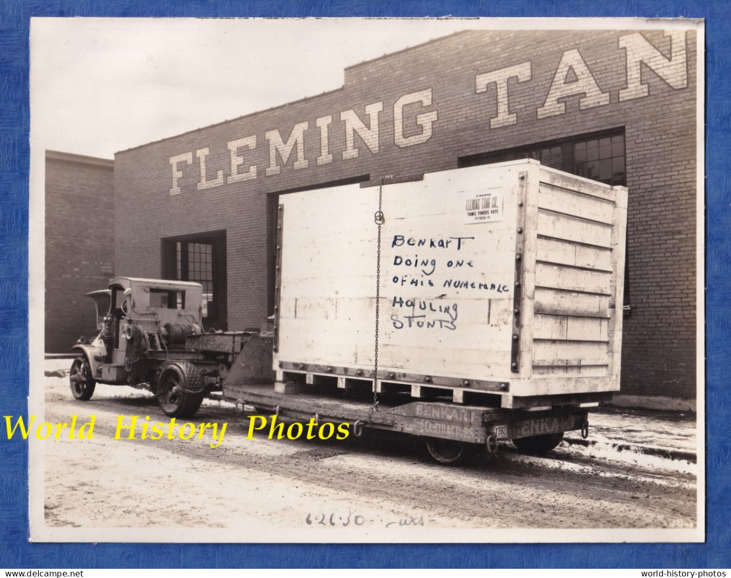 Photo Ancienne - PITTSBURGH , Pennsylvania - Camion Et Remorque BENKART - Fleming Tank Company - Johnston & Johnston - Coches