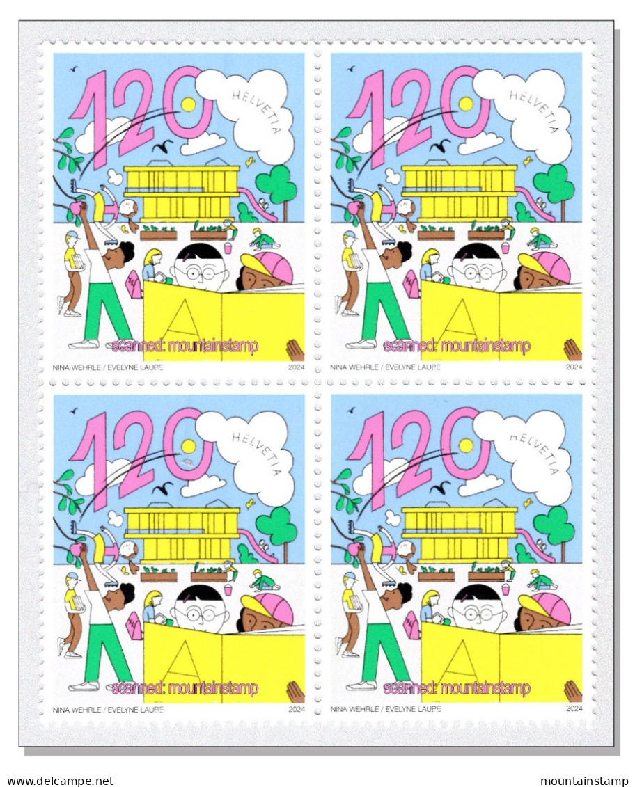 Switzerland 2024 (2/24) 150 Jahre Volksschule - L’école Obligatoire - Scuola Obbligatoria - Compulsory School MNH Block4 - Unused Stamps