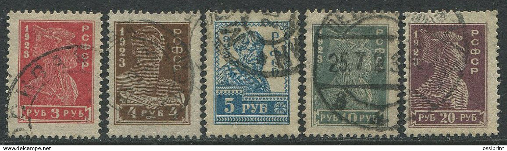 Russia:Used Stamps Soldiers And Workers, Full Serie 14:14½, 1923 - Usati