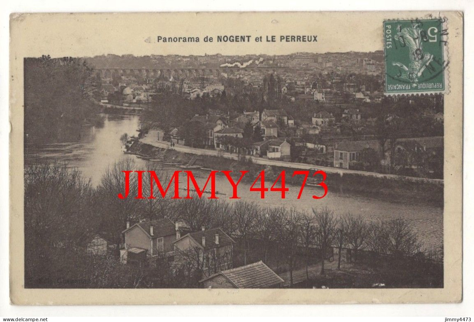 CPA - Panorama De NOGENT Et LE PERREUX En 1909 - Nogent Sur Marne