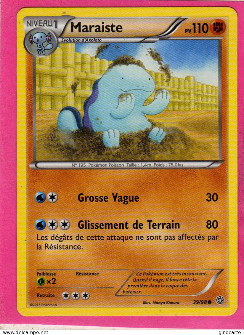 Carte Pokemon Francaise 2015 Xy Origine Antique 39/98 Maraiste 110pv Neuve - XY