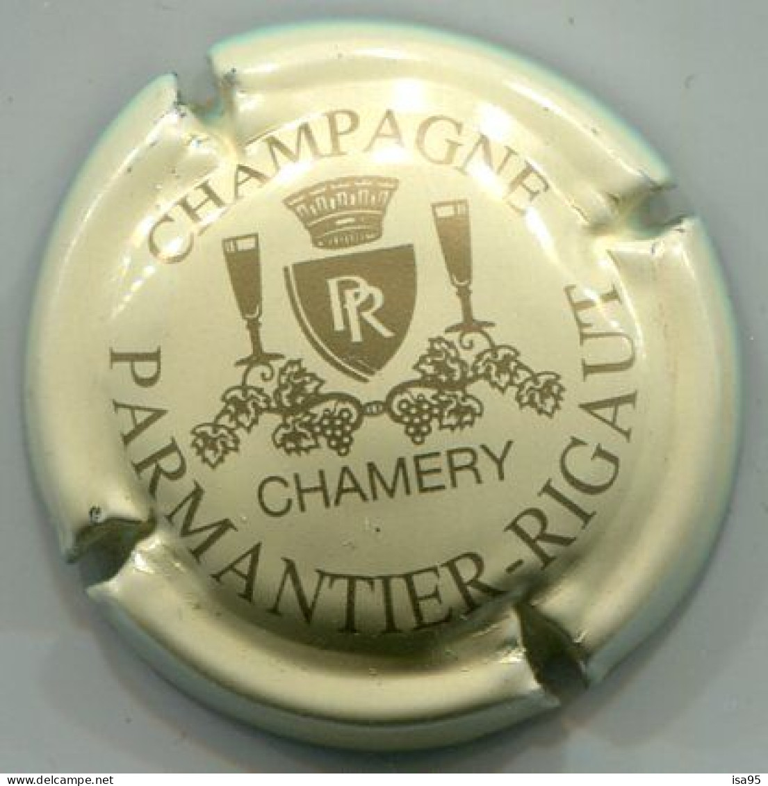 CAPSULE-CHAMPAGNE PARMENTIER-RIGAUT N°09 Coupe Pleine Créme & Or - Autres & Non Classés