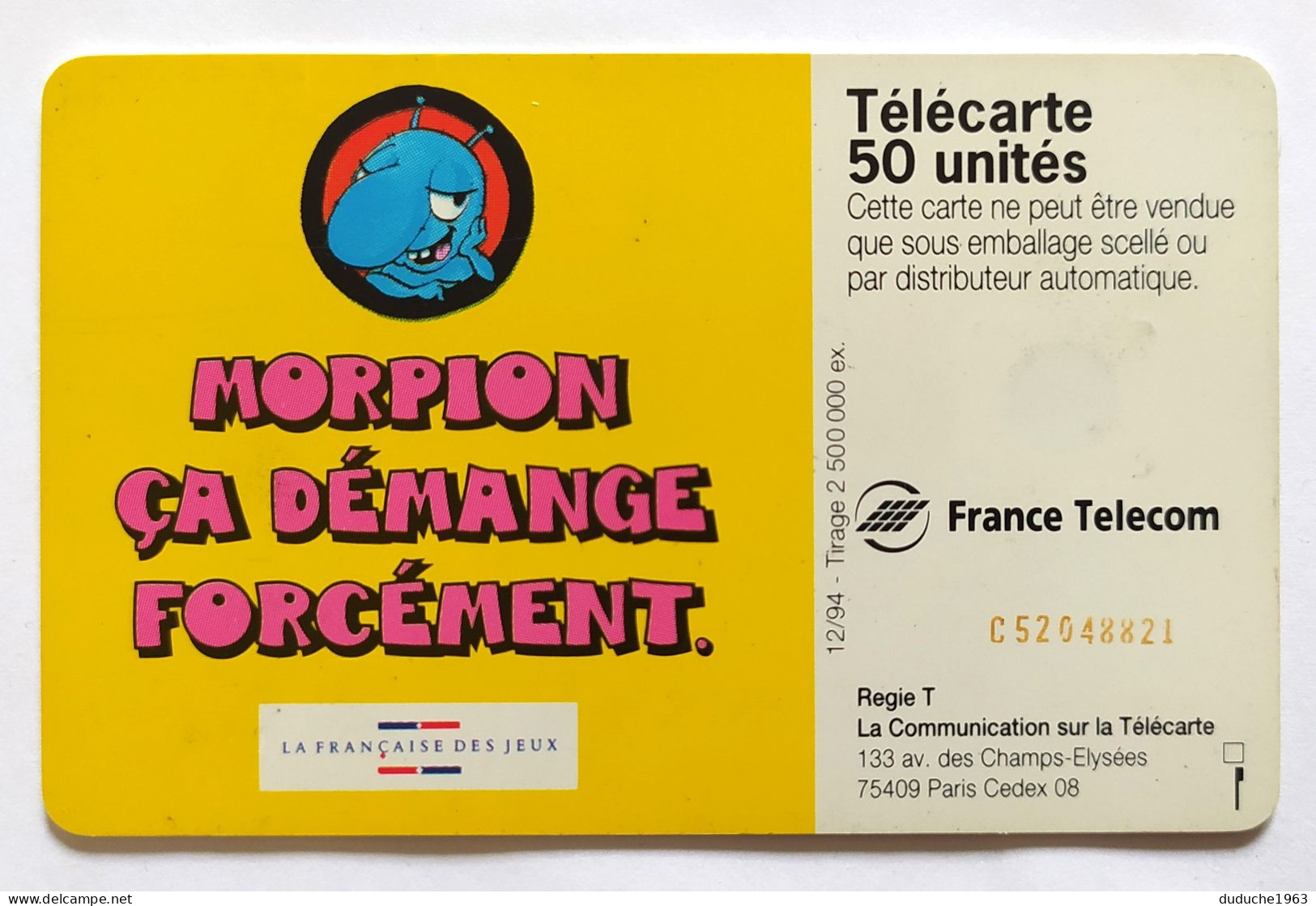 Télécarte France - Française Des Jeux - Morpion - Zonder Classificatie