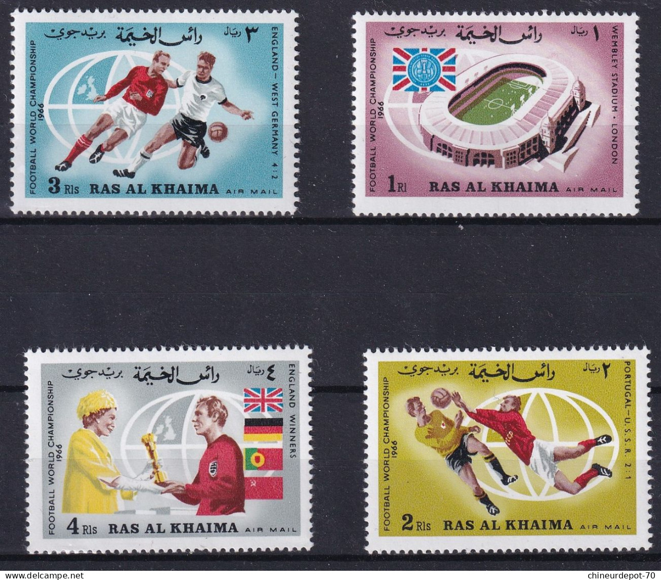 Ras Al Khaimah CHAMPIONNAT DU MONDE DE FOOTBALL 1966 Neufs Sans Charnières ** - Autres & Non Classés