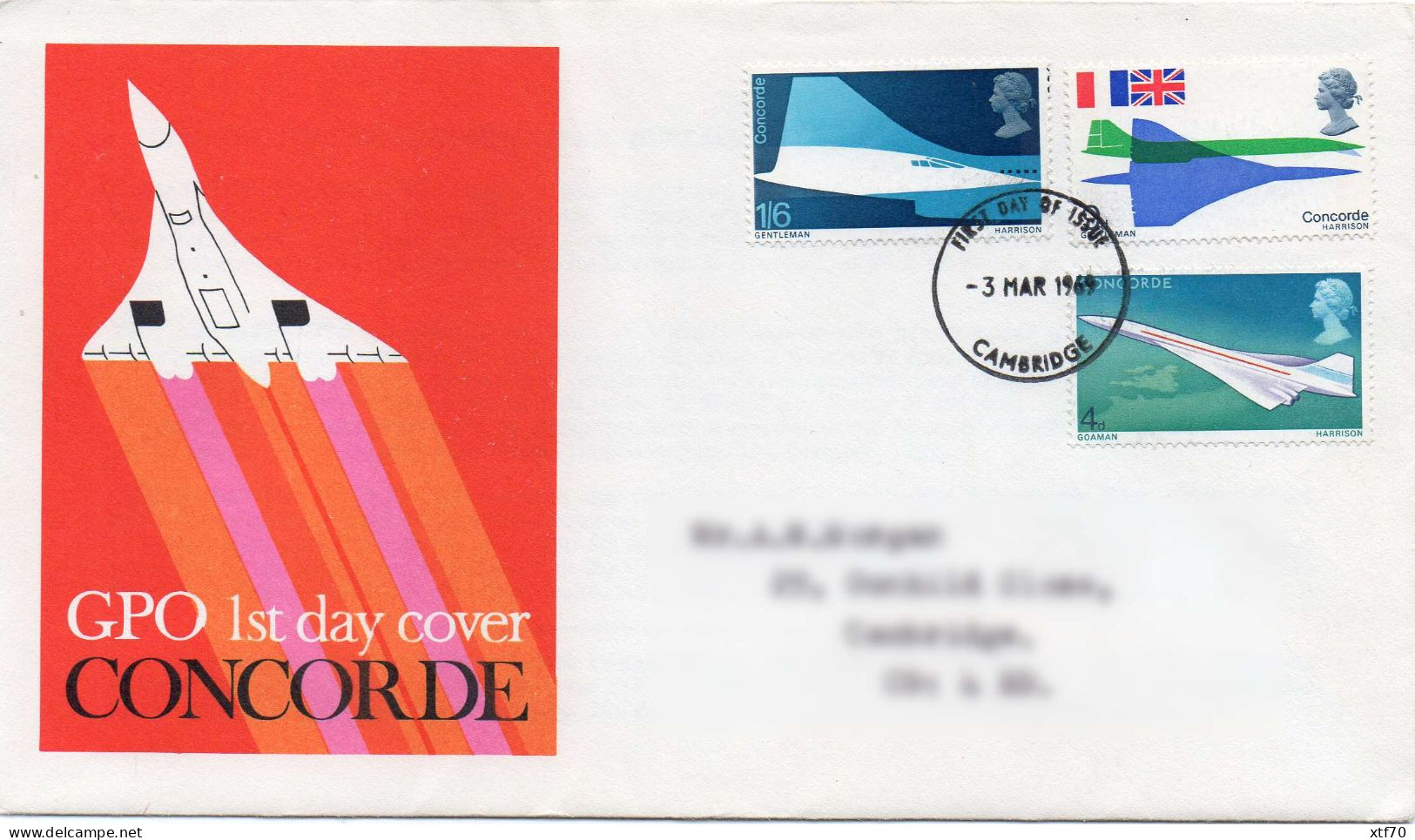 GREAT BRITAIN 1969 First Flight Of Concorde FDC - 1952-1971 Pre-Decimal Issues