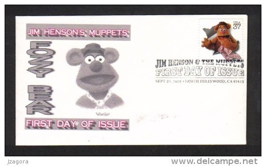 MUPPETS - FOZZY BEAR - USA 2005 FDC COVER CINEMA FILM MOVIE STARS ANIMATION MUPPET SHOW - Cinéma