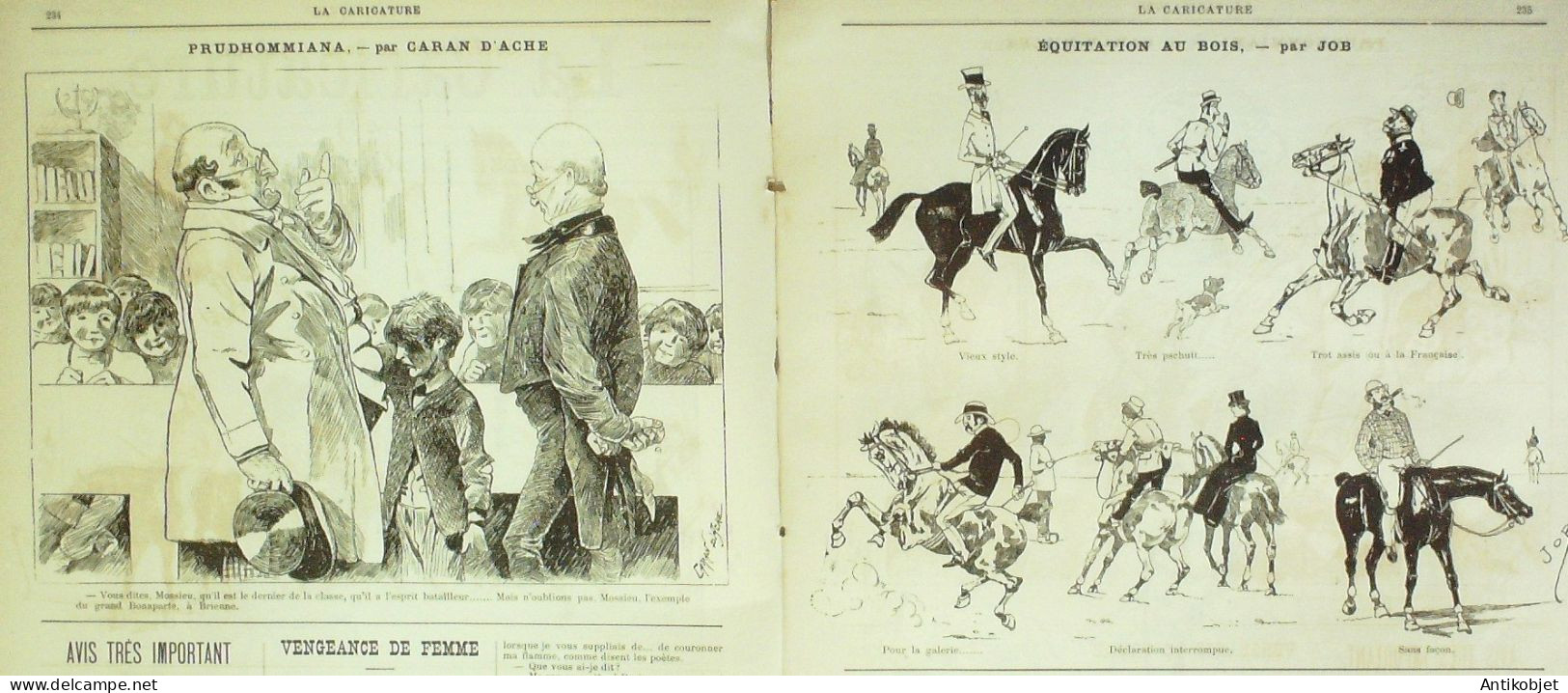 La Caricature 1883 N°187 Falsifications Draner Prudhommiana Caran D'Ache Job Loys - Tijdschriften - Voor 1900