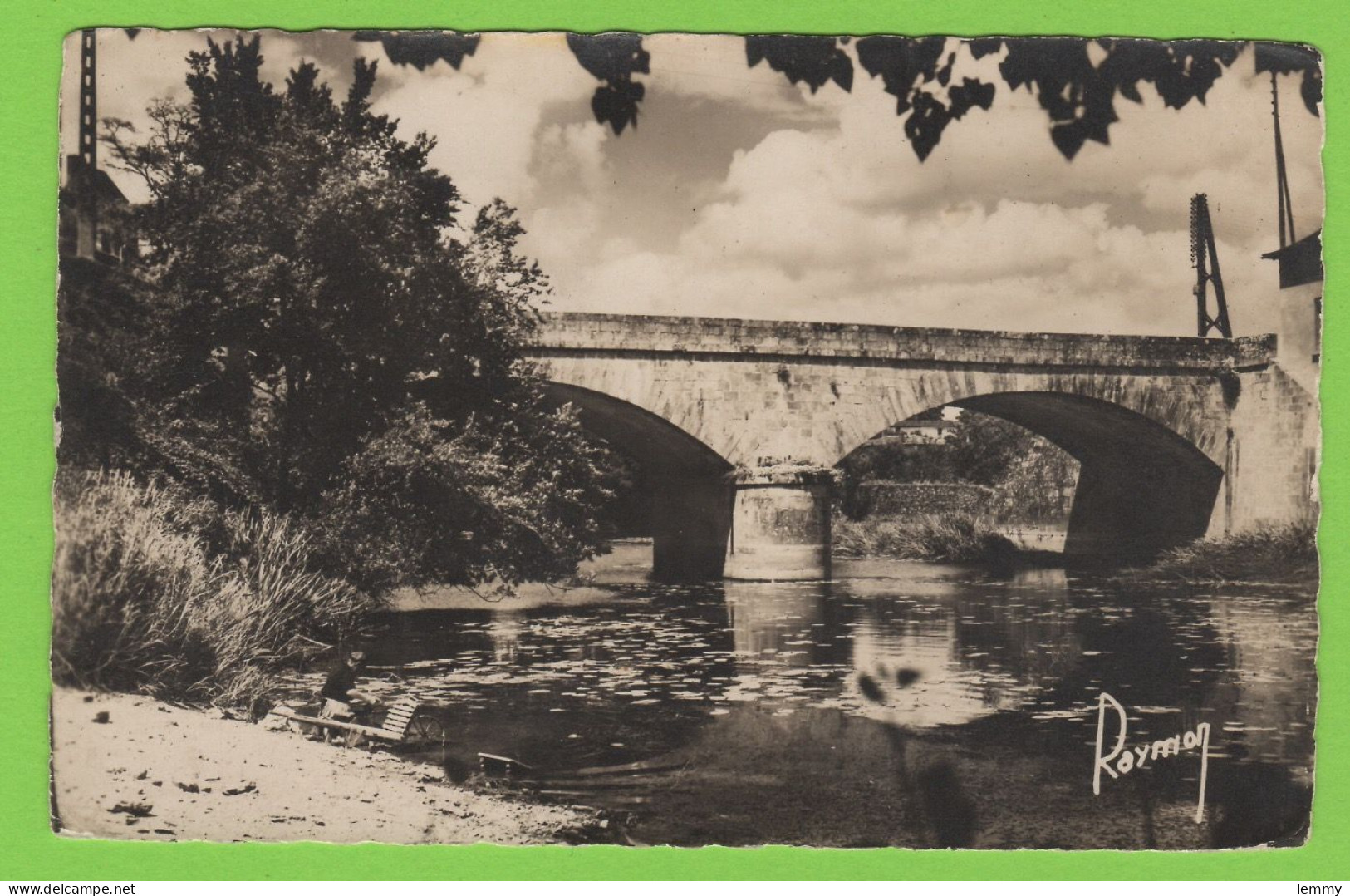 85 - MAREUIL-SUR-LE-LAY - LE PONT - CPSM DENTELÉE - Mareuil Sur Lay Dissais